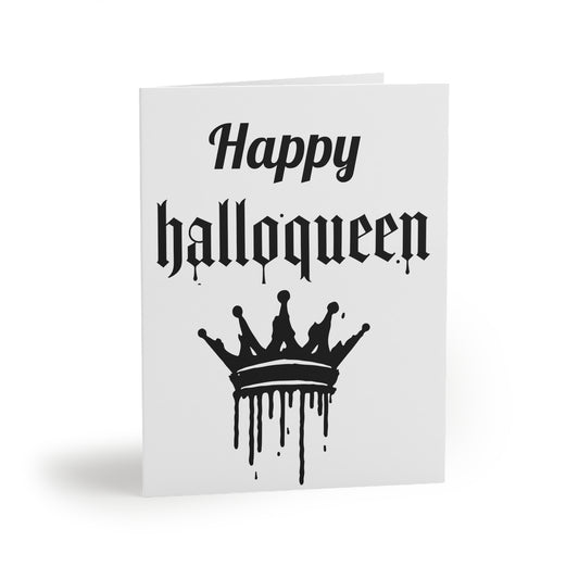 Halloween Greeting Cards Set - Happy Halloqueen, Spooky Cards, Unique Greetings