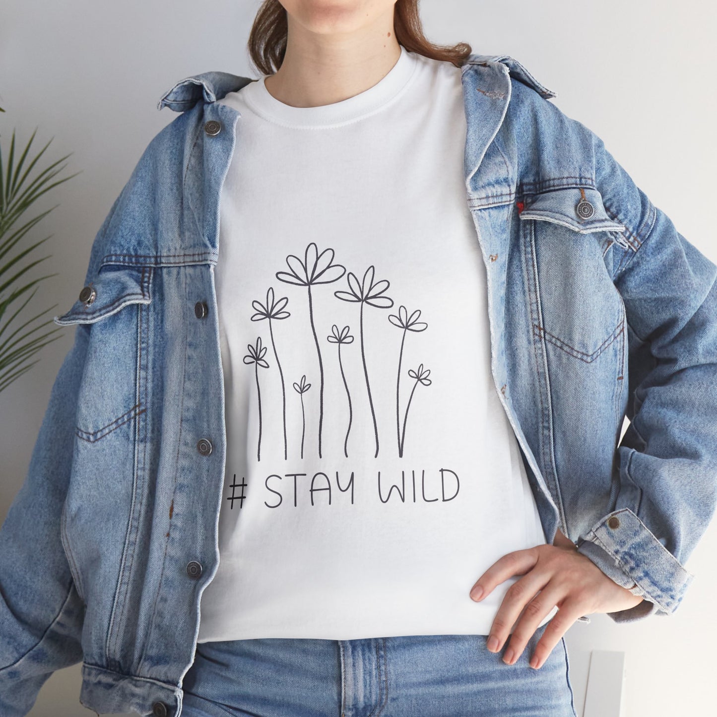 Wild Flowers Unisex Tee with #staywild Design