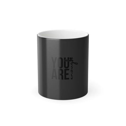 Motivational Color Morphing Mug, You Are Enough, Gift for Tea Lovers, Inspirational Coffee Cup, Self-Care, Home & Office Decor