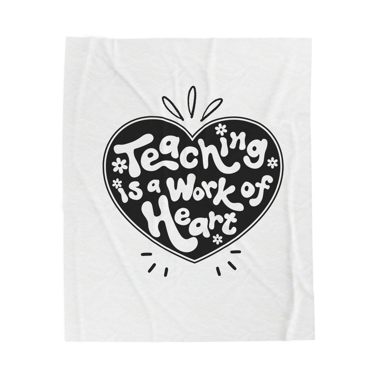 Cozy Teacher's Plush Blanket - Teaching is a Work of Heart, Warm Gift for Educators, Classroom Decor, Teacher Appreciation, Home Comfort