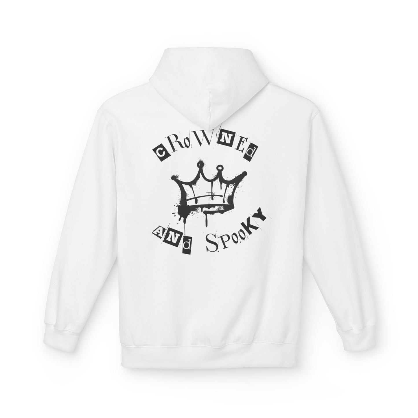 Spooky Crown Graphic Hoodie - Unisex Midweight Fleece Sweatshirt, Halloween Apparel, Casual Outfit, Gift for Her/Him, Cozy Wear